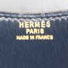 Sac bandoulière Hermès Vintage en cuir box bleu-marine et blanc - Detail D3 thumbnail
