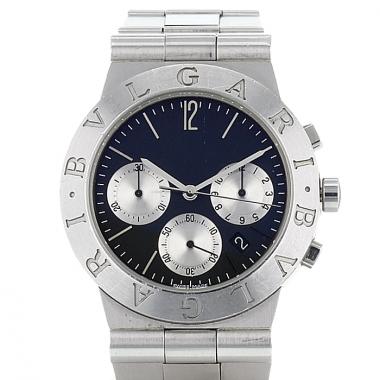 Bulgari Diagono stainless steel chronograph circa 1990 