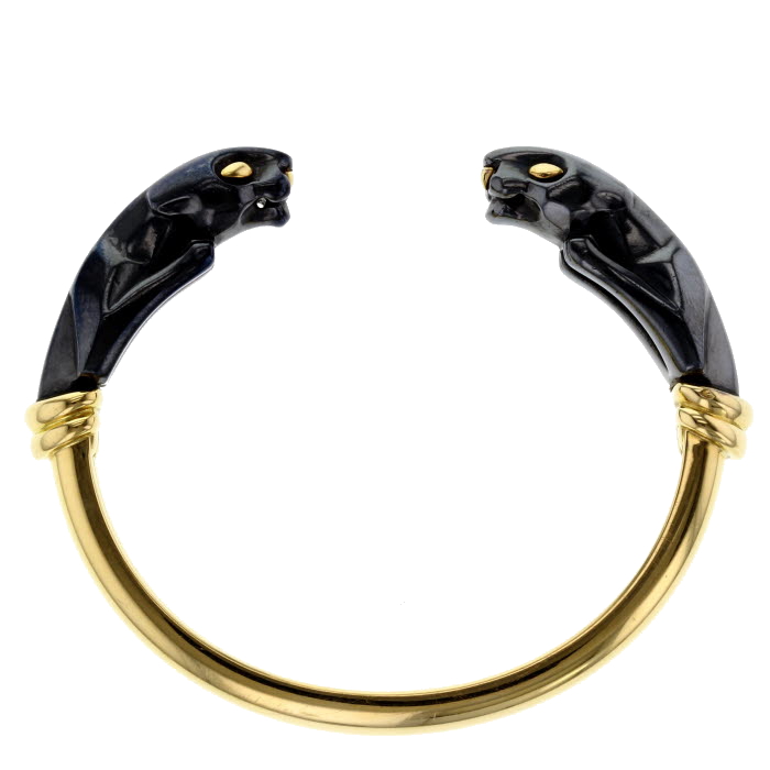 Cartie brazalete Panthères en oro amarillo - Detail D1