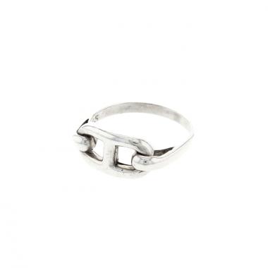 Hermes Vintage Anchor Chain silver ring