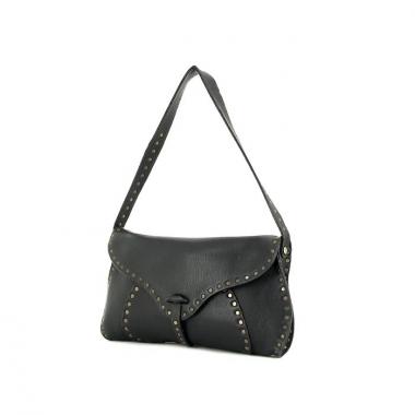 Celine Poulbot en cuir noir