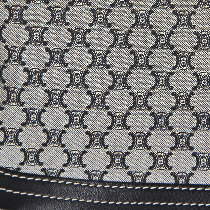 Borsa in tela monogram grigia e pelle nera - Detail D4