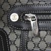 Bag in grey monogram canvas and black leather - Detail D5 thumbnail