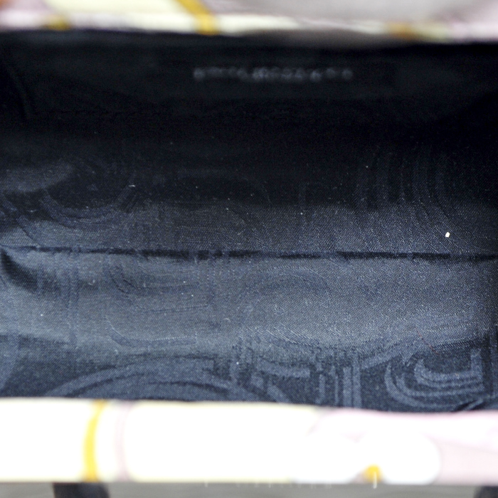 Borsa in velluto beige rosa polvere e marrone con motivo - Detail D2