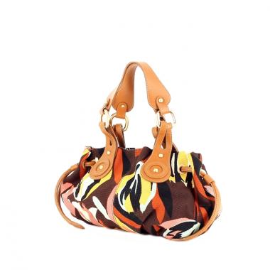 Missoni en toile multicolore et cuir marron