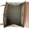 Shopping bag in brown grained leather - Detail D2 thumbnail