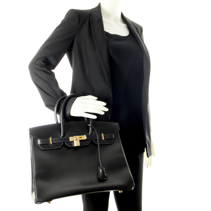 Hermes Birkin 35 cm in black leather - Detail D1
