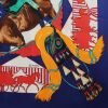 Hermès scarf in blue and red twill silk "Feria de Sevilla" - Detail D4 thumbnail