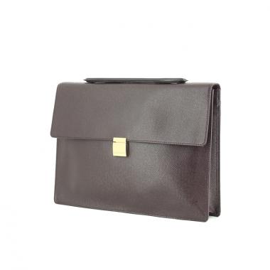 Borsa portadocumenti in pelle viola