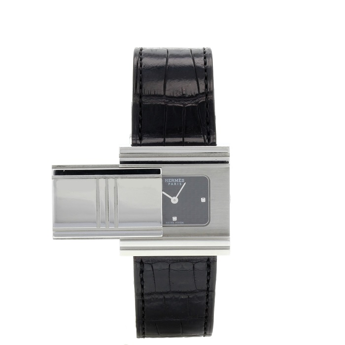Hermes stainless steel wristwatch Ref : GL1. 510 Circa 2000  - Detail D1