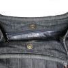 Chanel Petit Shopping sac à main en toile denim grise - Detail D3 thumbnail