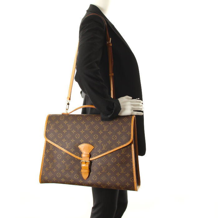 Louis Vuitton Beverly in monogram canvas and natural leather - Detail D2