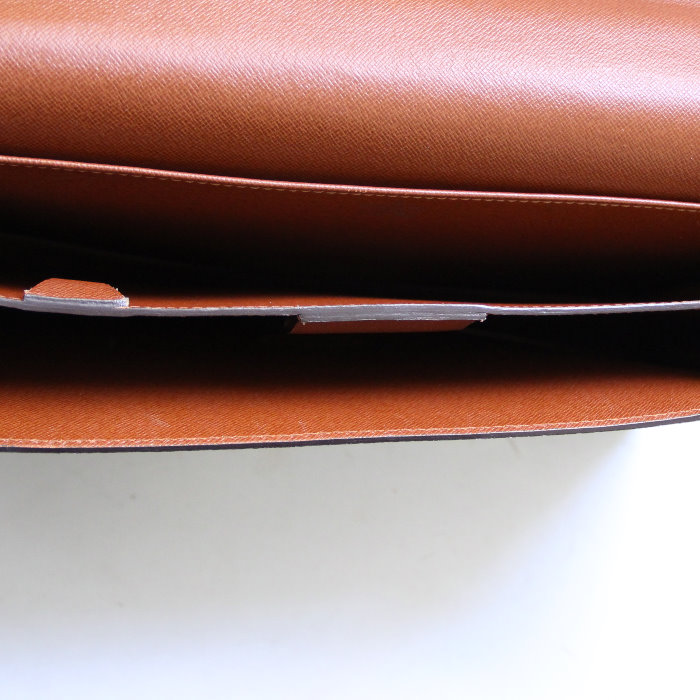 Louis Vuitton porte-documents en toile monogram et cuir naturel - Detail D2