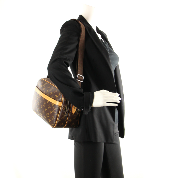 Bolso Reporter en lona Monogram revestida y cuero - Detail D1
