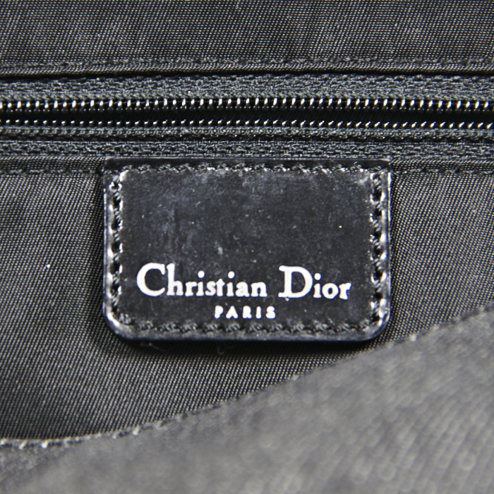 Dior Malice in blue denim canvas and black leather - Detail D3