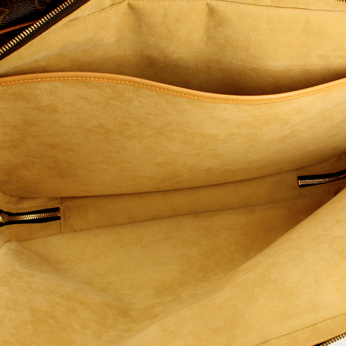 Briefcase in monogram canvas and natural leather - Detail D3