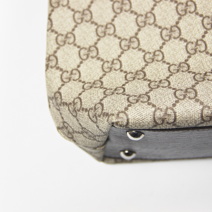 Gucci cabas en toile monogram et cuir marron - Detail D5