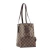 Louis Vuitton Petit Bucket in ebony damier canvas and brown leather - 00pp thumbnail