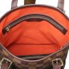 Louis Vuitton Petit Bucket in ebony damier canvas and brown leather - Detail D4 thumbnail