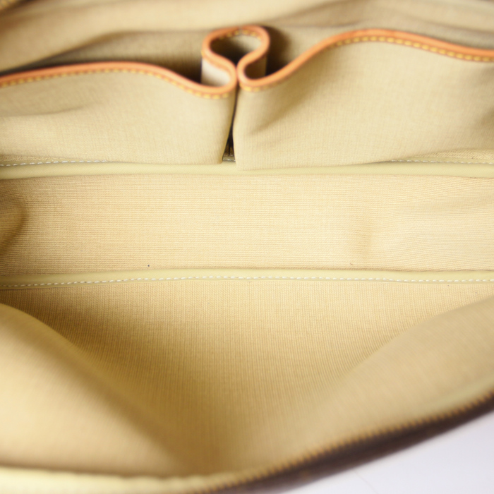 Borsa Reporter modello grande in tela monogram cerata e pelle - Detail D2