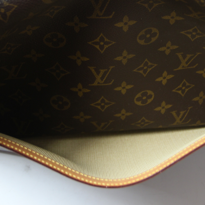 Borsa Reporter modello grande in tela monogram cerata e pelle - Detail D4