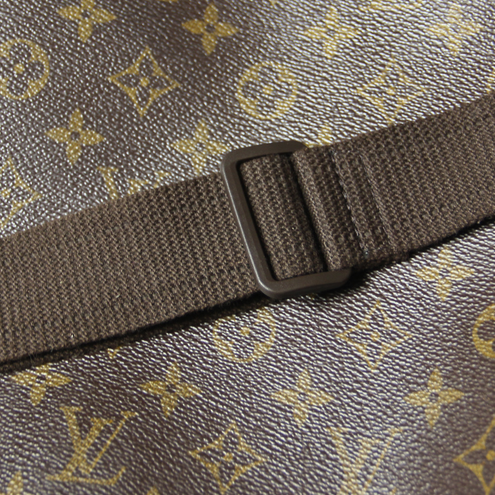 Borsa Reporter modello grande in tela monogram cerata e pelle - Detail D5