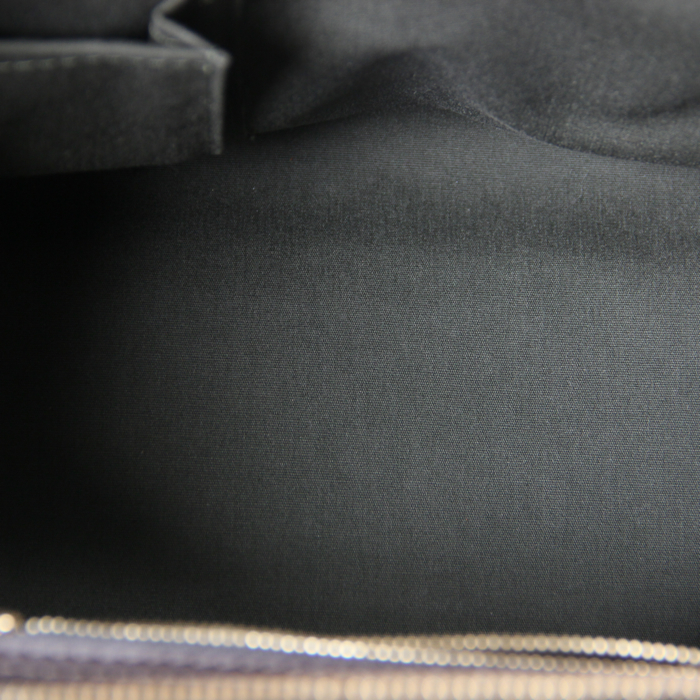 Borsa Joséphine piccola in tela monogram verde kaki e pelle marrone - Detail D2