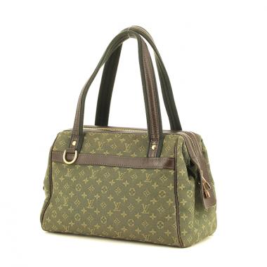 Bolso de mano Joséphine pequeño en lona Monogram caqui y cuero marrón
