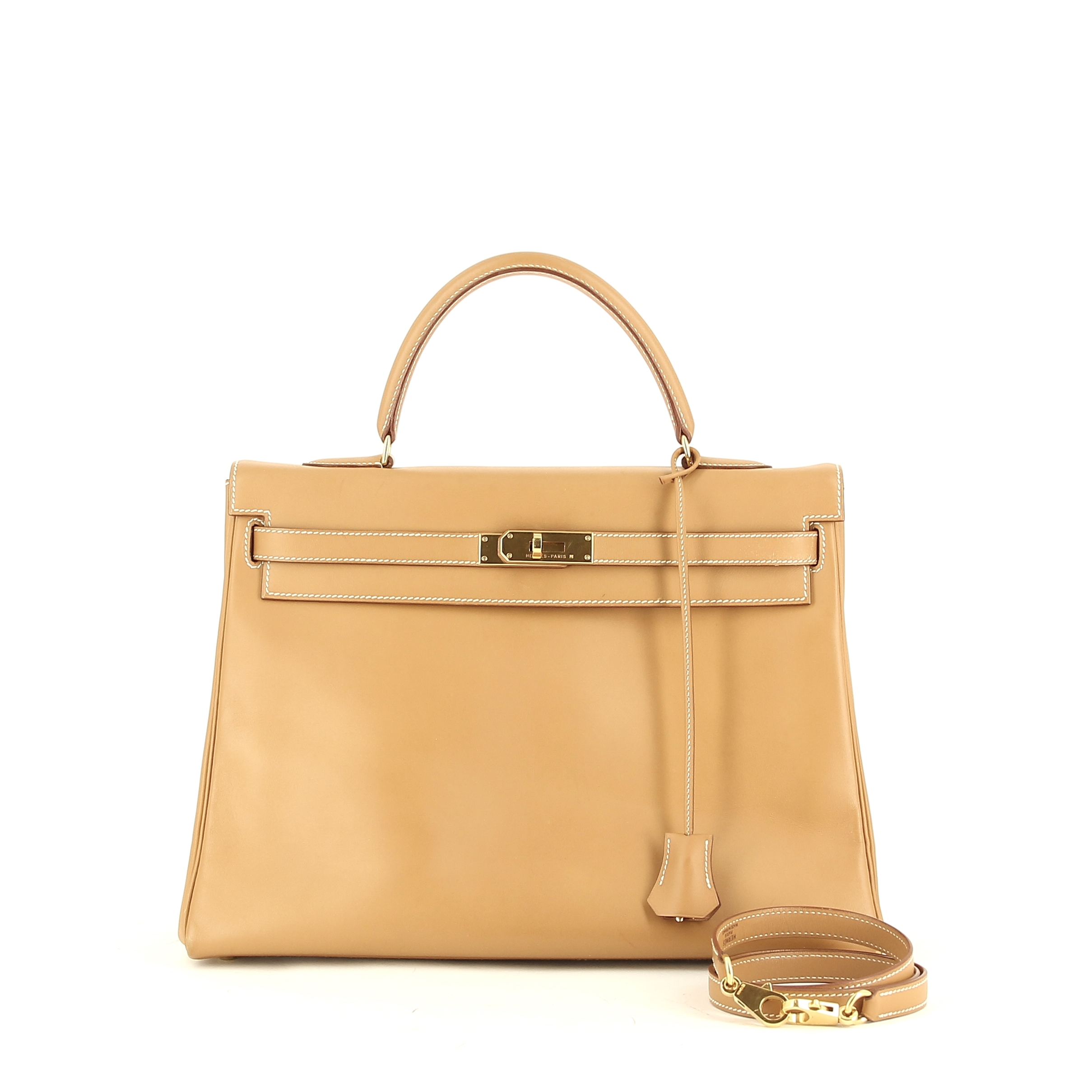 Hermes Kelly 35 cm in brown leather - Detail D1