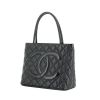 Chanel Médaillon en cuero acolchado negro - 00pp thumbnail