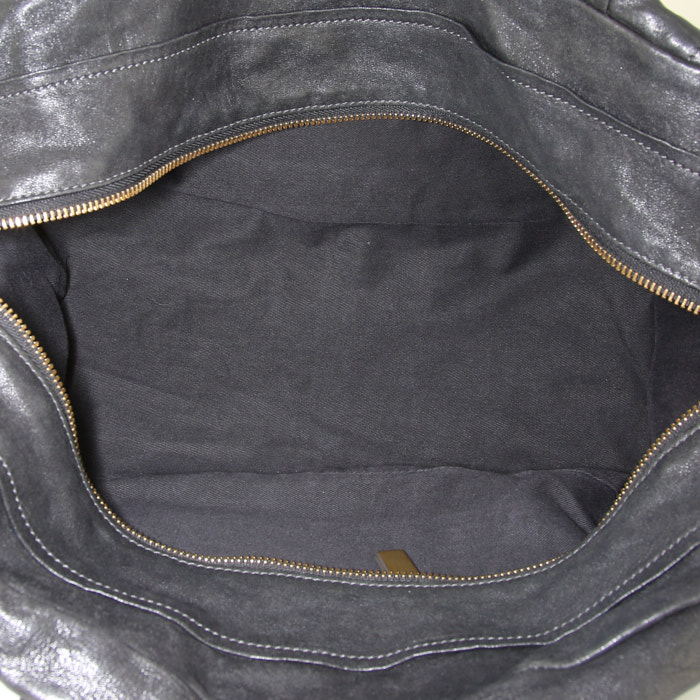 Bag Chloé Bryoni worn on the shoulder or carried in the hand in black leather - Detail D2