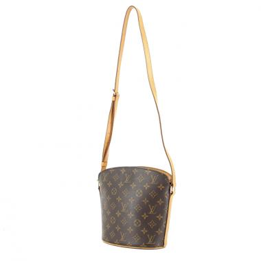 Louis Vuitton Drouot en toile monogram et cuir naturel