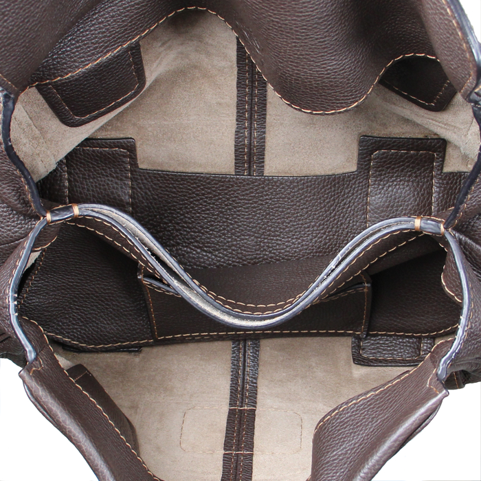 Loewe en cuir grainé marron - Detail D2