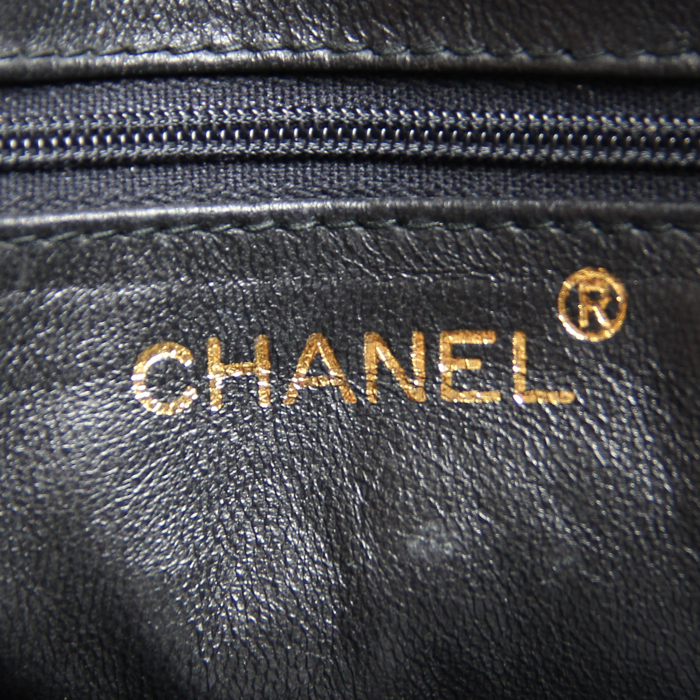Camera handbag in black leather and foal - Detail D3