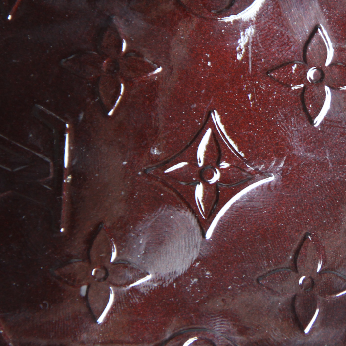 Sac à main Reade en cuir vernis monogram prune - Detail D4