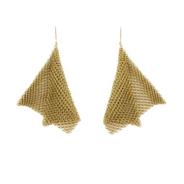Tiffany & Co paire de boucles d'oreilles draperie en or jaune