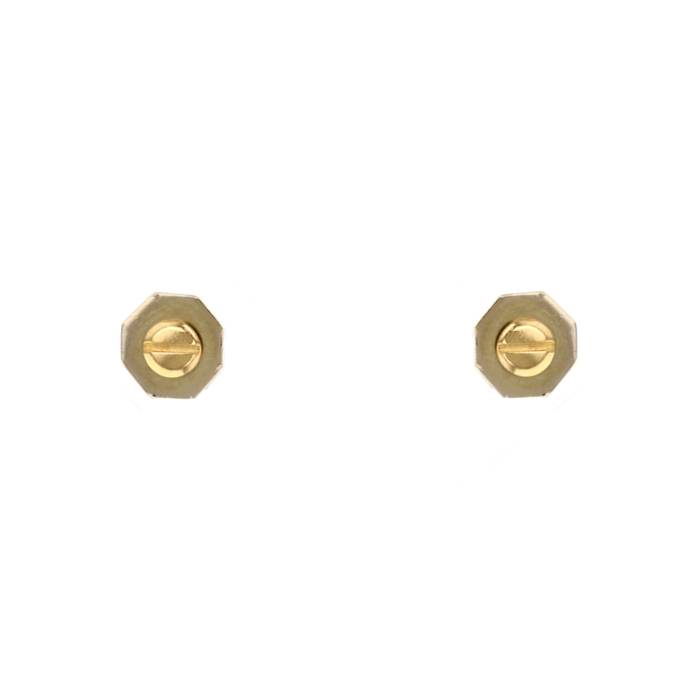 Paire de clous d'oreilles époque années 70 en or jaune et or blanc