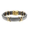 Fred bracelet Force 10 in steel and yellow gold - 00pp thumbnail