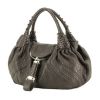 Fendi Spy handbag in brown grained leather - 00pp thumbnail