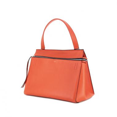 Celine en cuir rouge corail