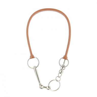 Hermès metal and leather "Tarquina" necklace
