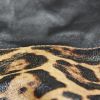 Shopping bag in pelle nera e stampa motivo leopardato - Detail D3 thumbnail