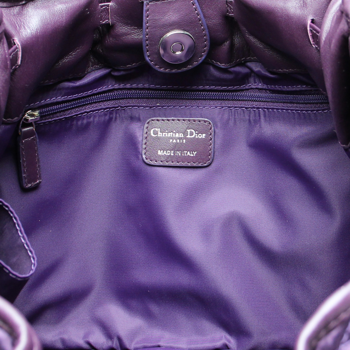 Dior in purple canvas and leather - Detail D3
