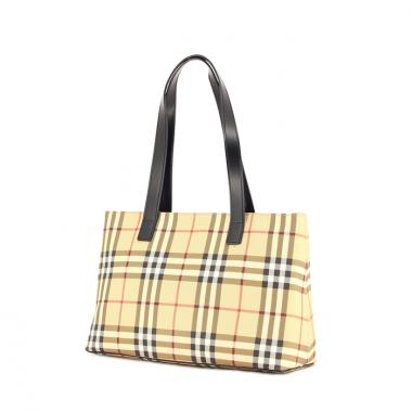 Burberry en toile Haymarket enduite et cuir noir