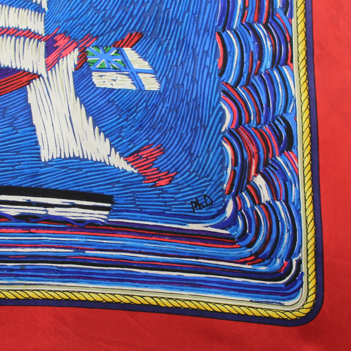 Hermès Scarf in twill silk "Henry Smith Sailor"  - Detail D3