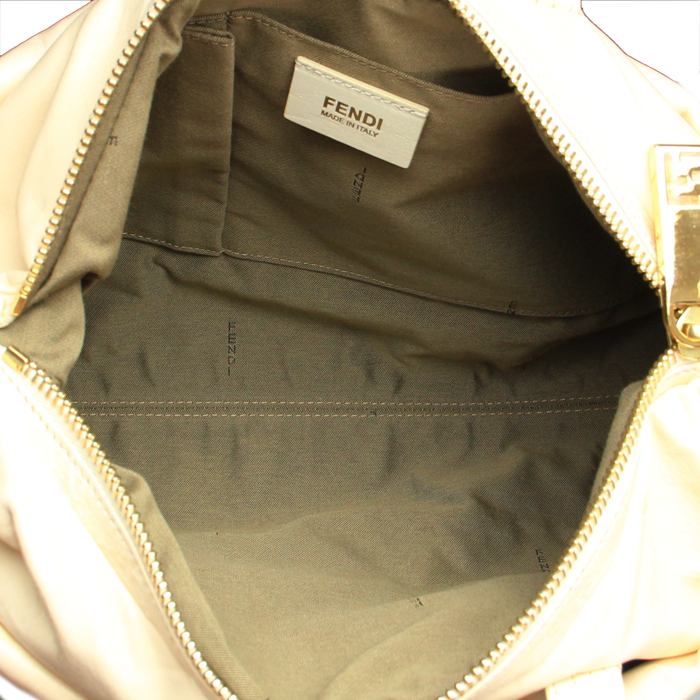 Sac en cuir crème - Detail D3