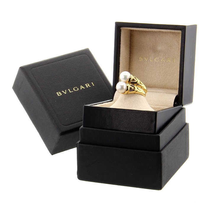 Bulgari bague Passo Doppio or jaune et perles - Detail D1