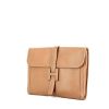 Hermès Jige clutch in gold Courchevel leather - 00pp thumbnail