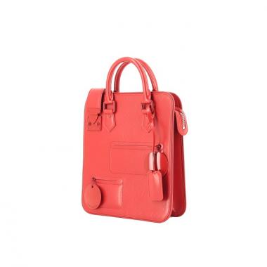 OP ART handbag in red monogram patent leather