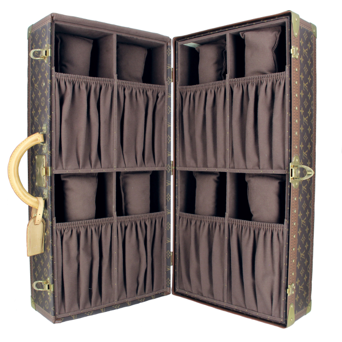 Louis Vuitton shoes trunk in monogram canvas and natural leather - Detail D1